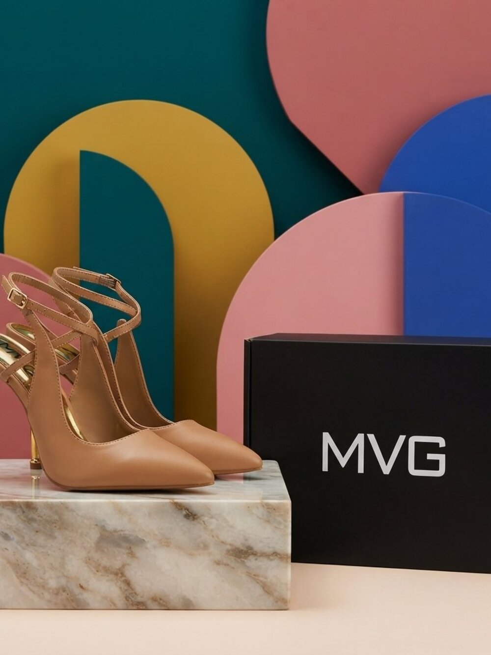 Guess Gold Heel Slingbacks